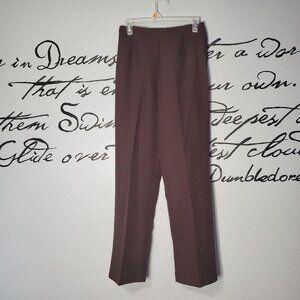 Brown Women's Polyester Slacks Trousers Pants, 8